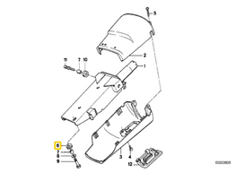 BMW vairo kolonėlės tvirtinimo ploviklio krumpliaračio tarpiklis 1093601 32311093601