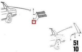 Originalus OEM BMW E3 Sedano Galinis Sparnas Oro Išleidimo Grotelės Kairė 51131805579