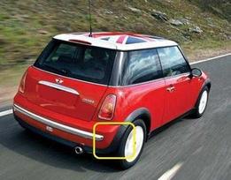 BMW Naujas originalus MINI R50 R52 04-07 galinis apatinis bamperio apdailos spoileris dešinė 7127966 OEM