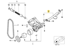 Originalus BMW E38 Tepimo Sistema/Aliejaus Siurblio Siurbimo Vamzdis OEM 11417503261