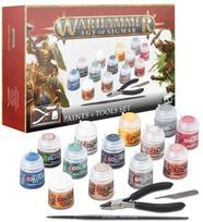 Games Workshop Warhammer Age of Sigmar: Paints + Tools Set