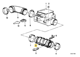 Originalus BMW E23 E24 E28 525i 528i 628CSi 728i 728iS guminis batas 13541276704