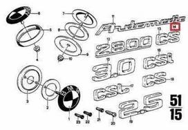 Bmw Emblem 2 5 Cs 3 0 Csl 1968 1975 Originalus 51141810790