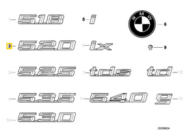 Bmw 5 E28 Emblem Gesteckt Originalus 51141874418