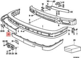 BMW 3 E30 Stossleiste links 1982 1994 Originalus 51111945907