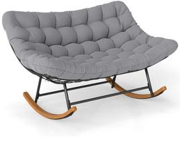 Sofa Promotions Dvivietė supamoji kėdė, 150x110.5x81 cm, pilka