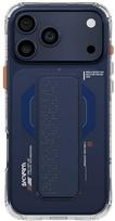 Dėklas Skinarma Haxa Apple iPhone 17 Pro Max Magnetic Charging + Grip Stand mėlynas