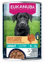 Eukanuba konservuotas pašaras šunims su kalakutiena ir morkomis, 400g