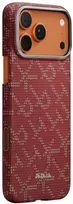 Dėklas PITAKA Ultra-Slim Monogram MagSafe Apple iPhone 17 Pro auksinis red