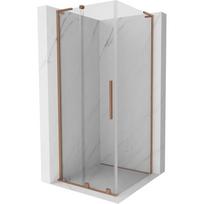 Dušo kabina Mexen Velar L 871-090-090-03-65, kvadratinė, be padėklo, 90 cm x 90 cm x 200 cm, vario sp./skaidrus