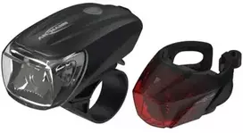 Ansmann 1600-0254 dviračio žibintai, priekinis ir galinis komplektas, LED