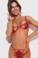 Erotinis apatinio trikotažo komplektas Luise Sublim Raudona Obsessive