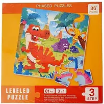 Magnetinė dėlionė knygelėje 3in1 (3 lygis) Dinozaurai
