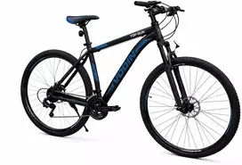 Mountain Kalnų dviratis „TopVelo Vodin Top Gun“ diskiniai stabdžiai „Shimano“ (ratų dydis: 27,5, rėmo dydis: 14) juodas/mėlynas