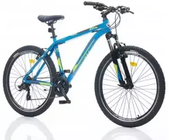 Blue Miesto dviratis TopVelo CORELLI VIA 1.3 (ratų dydis: 24, rėmo dydis: 14) mėlynas su šviesiai žaliai pilku dizainu