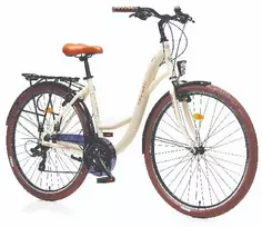 Frame Miesto dviratis TopVelo CORELLI GLOWIE (Ratų dydis: 26, Rėmo dydis: 44 cm) Kreminė / smėlio spalvos