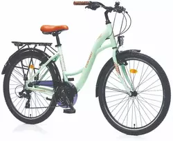 Frame Miesto dviratis TopVelo CORELLI GLOWIE (Ratų dydis: 26, Rėmo dydis: 44 cm) Žalias / smėlio spalvos