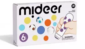 Mideer - Išplaunami taškiniai markeriai flomasteriai - 6 spalvos