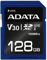 Atminties Kortelė - ADATA ASDX128GUI3V30S-R 128GB SDXC Juoda, Mėlyna 100MB/s Skaityti 60MB/s Rašyti