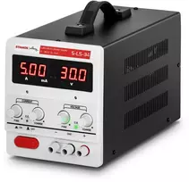 Laboratorinis maitinimo šaltinis 0-30 V 0-5 A DC 205 W juodas