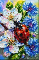 Abris Art Karoliukų siuvinėjimo rinkinys „Tarp rugiagėlių“ 16×24 cm