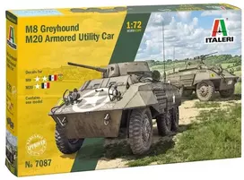 M8 Greyhound / M20 šarvuočio plastikinis modelis 1/72 Italeri