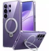 Dėklas „Torras Ostand Q3 Spin“, skaidrus – „Samsung Galaxy S26 Ultra“