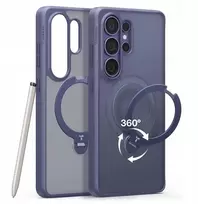 Dėklas „Torras Ostand Q3 Spin“, violetinis bangavimas – „Samsung Galaxy S26 Ultra“