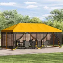 Paviljonas su šoninėmis sienelėmis 6 x 3 m Geltona