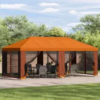 Sodo pavėsinė su šoninėmis sienelėmis 6 x 3 m Oranžinė