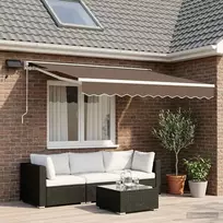 Rankinis markizės rėmas su LED Taupe 3 x 2,5 m