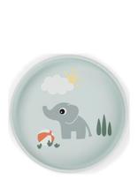 Done By Deer - Silicone Stick&Stay Plate Playground Blue - Lėkštės - Mėlyna