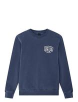 Deus Ex Machina - Shield Garment Dyed Crew - Megztinis - Tamsiai mėlyna
