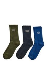 Deus Ex Machina - Shield Garment Dyed Sock (3 Pack) - Įprastos kojinės - Chaki spalva