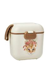 Elodie Details - Lunch & Snack Box Rosy Bow Leo - Pietų dėžutė - Kreminė spalva