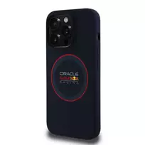 Red Bull Red Ring Silicone phone case for iPhone 14 Pro in navy with MagSafe support