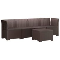 4 vietų sodo sofa pintinės išvaizdos PP Ruda