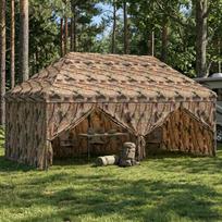 Pop-up Gazebo su 4 Šoninėmis Sienelėmis 3 x 6 m Miško maskuotė