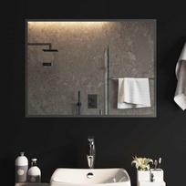 LED vonios veidrodis Skaidrus 80 x 60 cm grūdintas stiklas