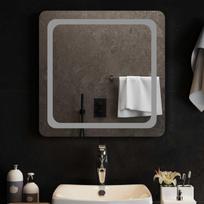 LED vonios veidrodis Skaidrus 60 x 60 cm grūdintas stiklas