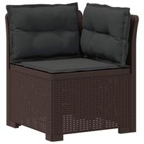 1-Vietis Sodo Sofas su Pagalvėlėmis, Atrodo kaip Ratano PP Ruda