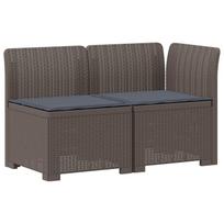 2-Vietis Sodo Sofas su Pagalvėlėmis, Atrodo kaip Ratano PP