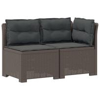 2-Vietis Sodo Sofas su Pagalvėlėmis, Atrodo kaip Ratano PP