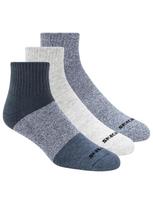 SKECHERS Vyriškos kojinės, Skechers 3pk Mens Qtr Colorbloc Socks S118998-BLU