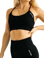 GYMHERO Moteriškos sportinės liemenėlės, GymHero California Cute Bra BRA-BLACK