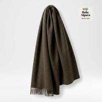 Alpakos pledas Melange Olive