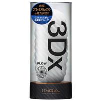 TENGA 3Dx Flow - banguotas raštuotas masturbatorius (baltas)