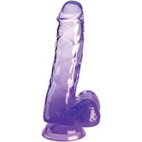 KING COCK - Aiški realistiška varpa 13.5 cm violetinė