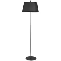 HOMCOM Arkinis grindų šviestuvas Arc - Modernus metalinis arkinis šviestuvas - Grindų lempa metalinė lininė juoda