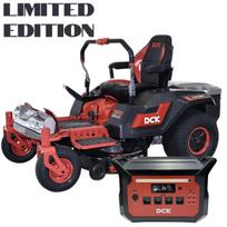 Limited Rinkinys Akumuliatorinis vejos traktorius ir Greitasis pakrovėjas/Power bankas 58V,  DCK (1 x 40Ah + 2 x 7,5Ah  akumuliatoriai)